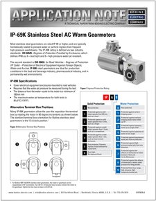 IP-69K Stainless Steel AC Worm Gearmotors IP-69K Stainless Steel AC Worm Gearmotors