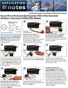 REF/CONNECTION How To Connect a 3-Wire-Reversible (Permanent Split Capacitor) Motor or Gearmotor [and how to wire a reversing switch] 