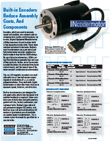 Internal (Built-In) Encoder Options for OEM Applications 