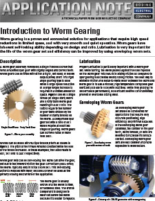 Introduction to Worm Gearing Introduction to Worm Gearing