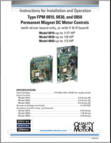 DC - 07400156.J - Type FPM, DC Chassis Controls with or without FBR 