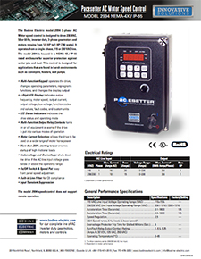 Model 2994 - NEMA-4X Pacesetter AC Motor Speed Control 