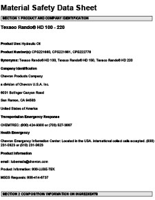 SDS - Lubricant Safety Data Sheet for type D,  Z, HG, and HG/H Gearmotors - LO-38