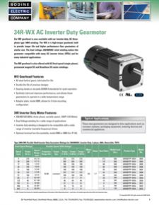 34R-WX Parallel Shaft AC 3-Phase Inverter Duty Gearmotor