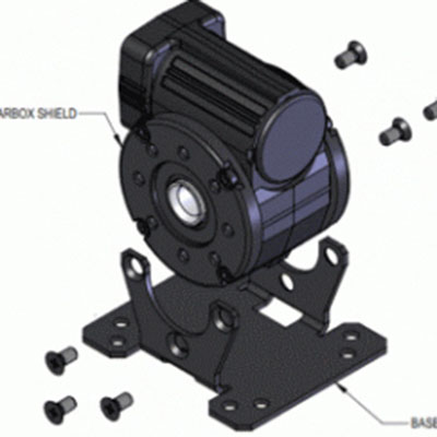 Base Mount Kit for 5L/H Hollow Shaft Gearmotors [model 0958]