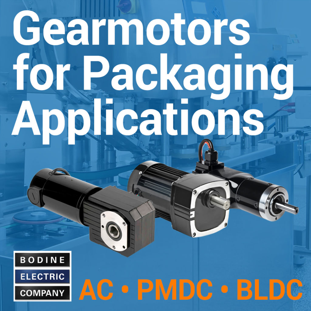 Bodine Gearmotors for Packaging Applications