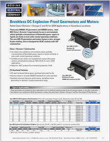 34B6-FX BLDC C1/D1 Brushless Dc Ex-Proof Gearmotors