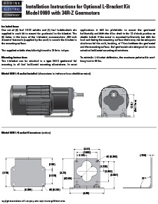 ACC - 07400118.B Model 0980 - L-Bracket Installation Instructions for 34R-Z Gearmotors