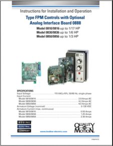 DC - 07400157.H - Type-FPM Controls with Analog Interface Board