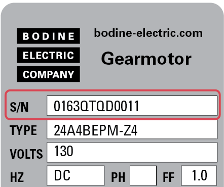 Serial Number Example Image